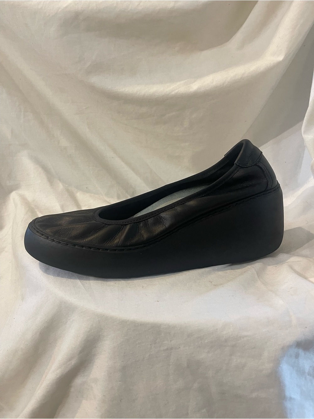 Fly London Leather Slip On Wedge